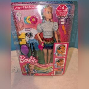 Mattel Barbie Leopard Rainbow Hair Doll
